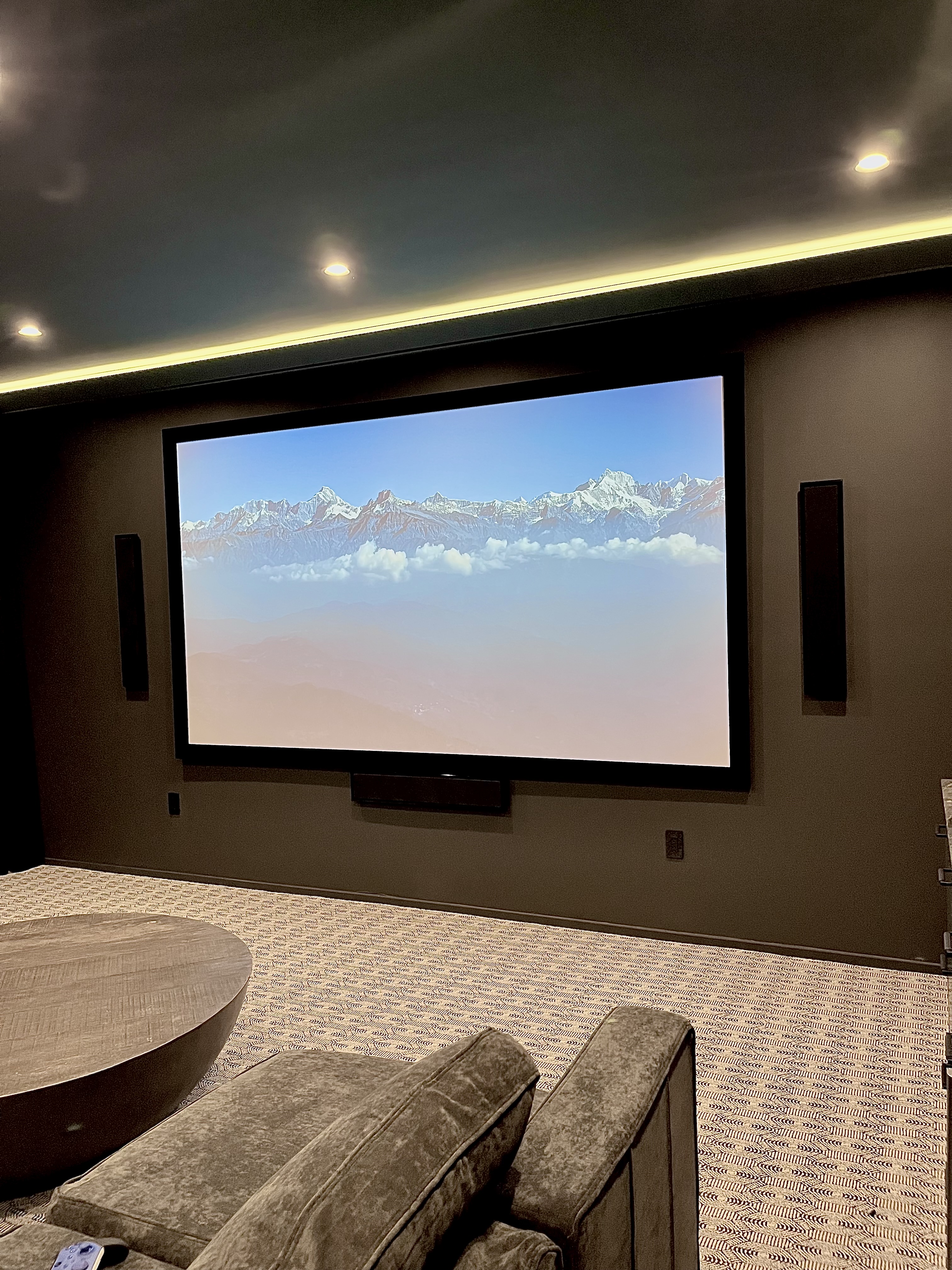 LED accent lighting in San Antonio home theater