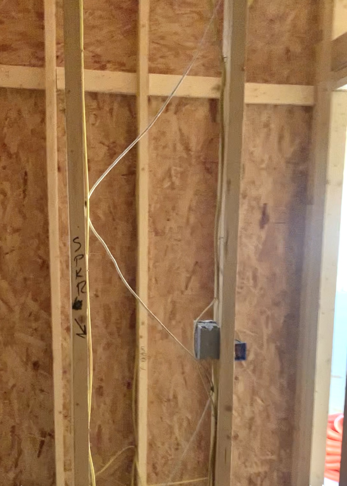 Right rear surround speaker installation