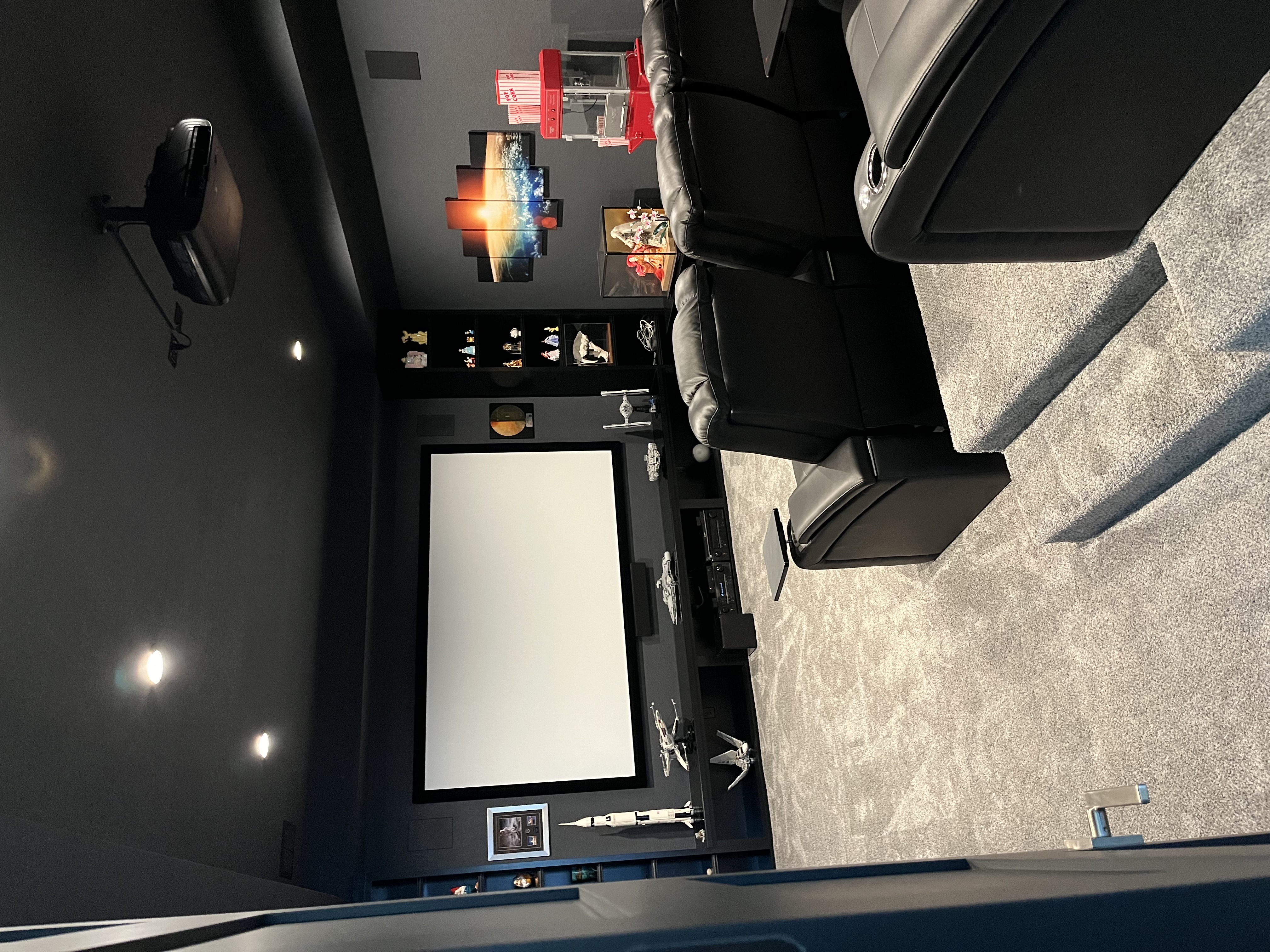 Side view of dedicated theater room San Antonio