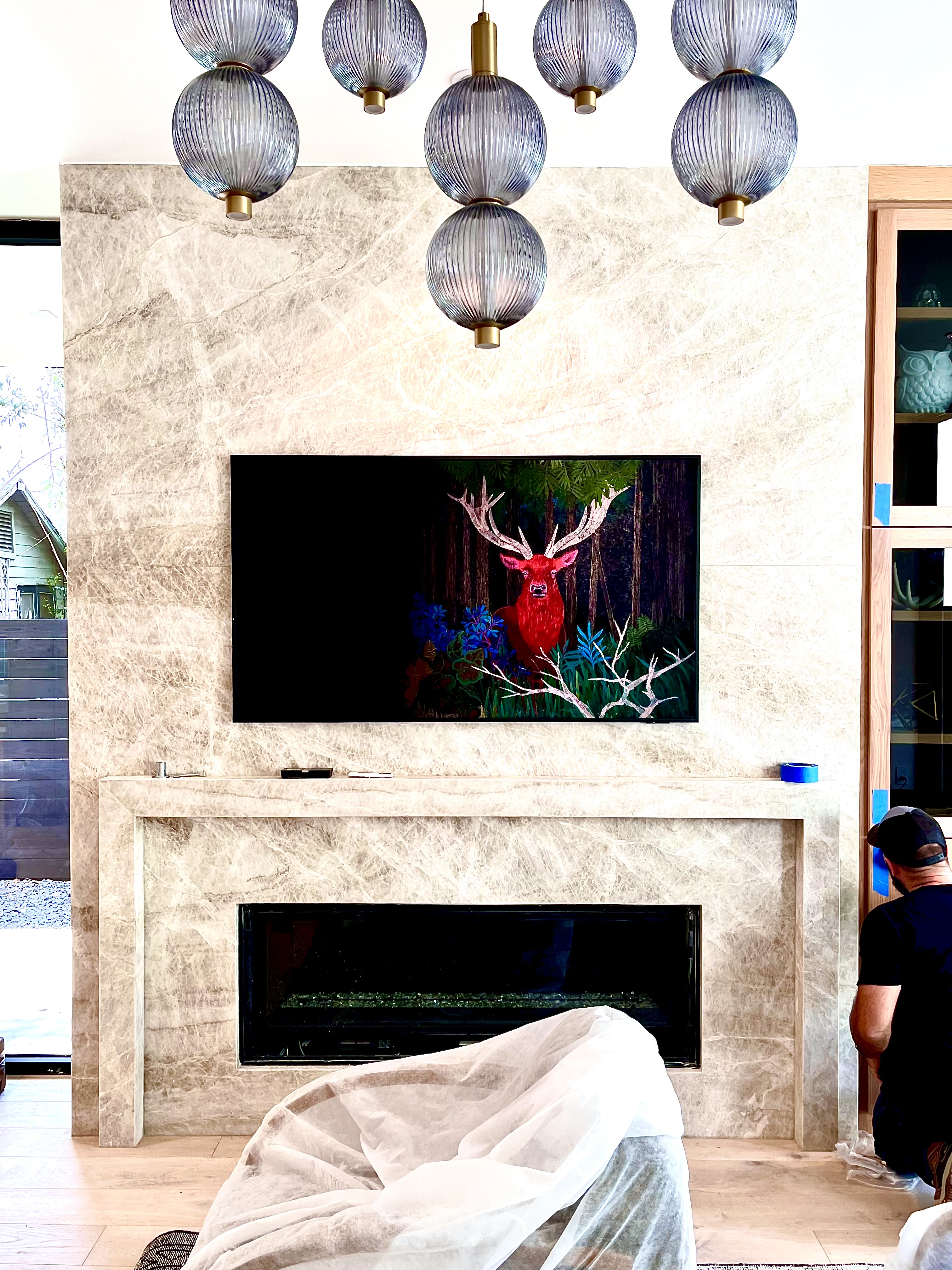 Outdoor audio and AV installation in San Antonio Texas backyard