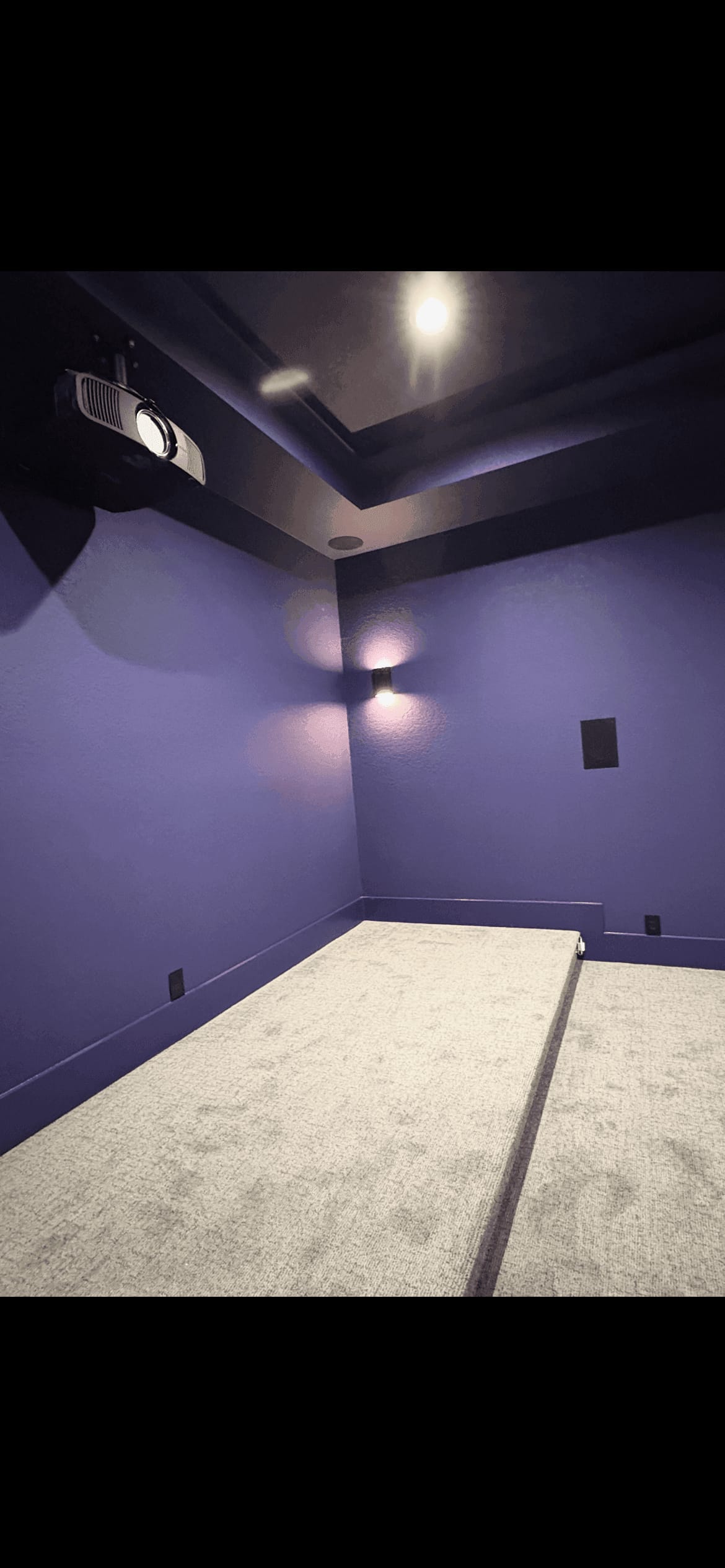 Custom projector installation in Canyon Lake home theater