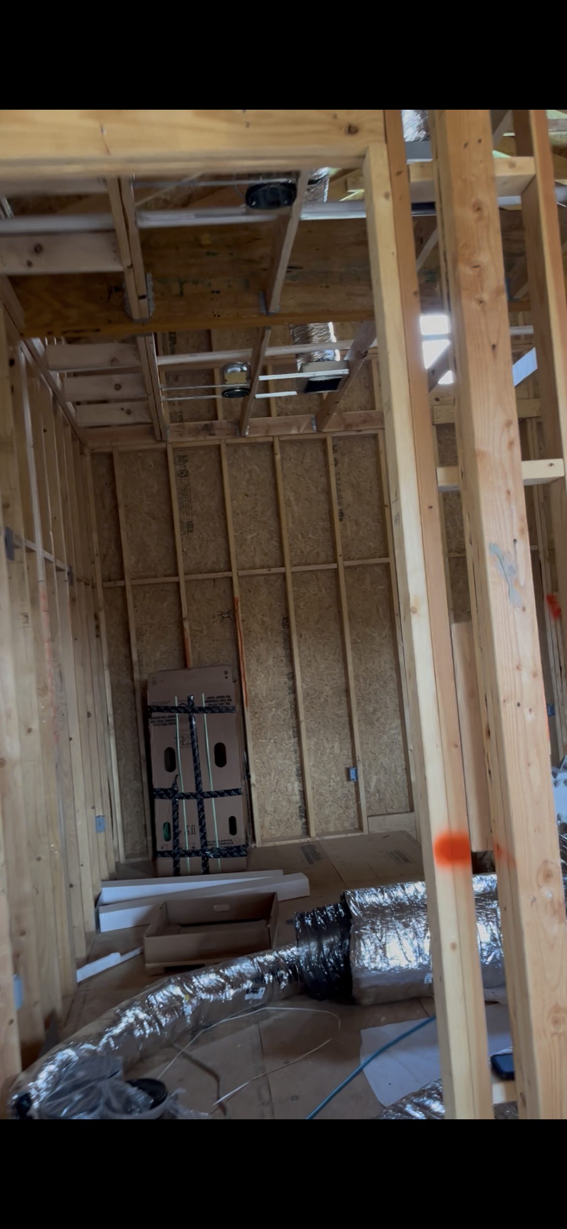 Theater room framing during new home construction Stone Oak San Antonio