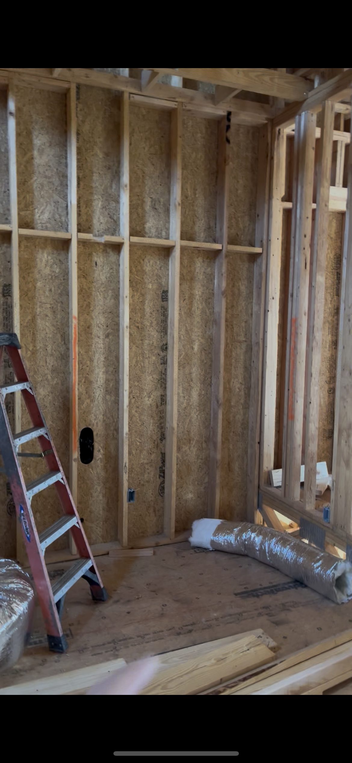 Home theater room framing in new construction San Antonio TX